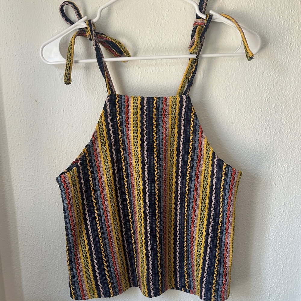 Madewell - Striped Multicolor Tie-Shoulder Women’s Tank Top
